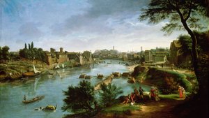 View of the River Tiber in Rome